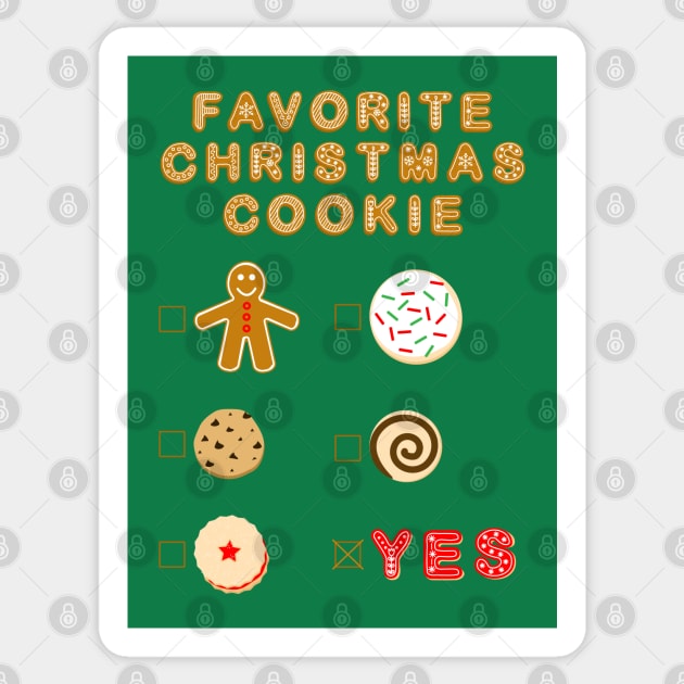 Favorite Christmas Cookie Checklist Sticker by skauff